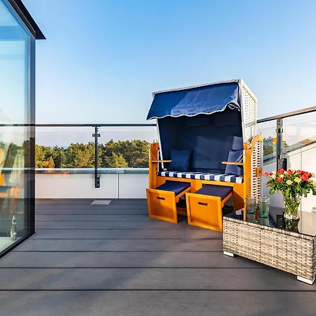 Prora - Grosse Dachgeschoss Mit Panorama Dachterrasse Und Waschmaschine - Meeresrauschen