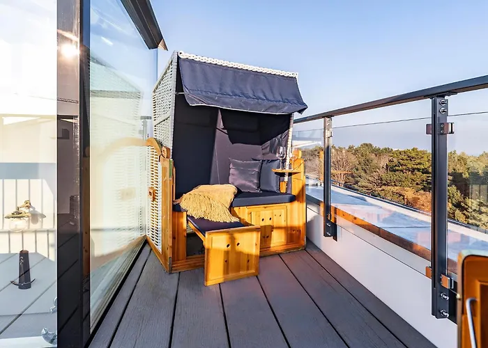 Prora - Grosse Dachgeschoss Mit Panorama Dachterrasse Und Waschmaschine - Meeresrauschen Apartament Binz